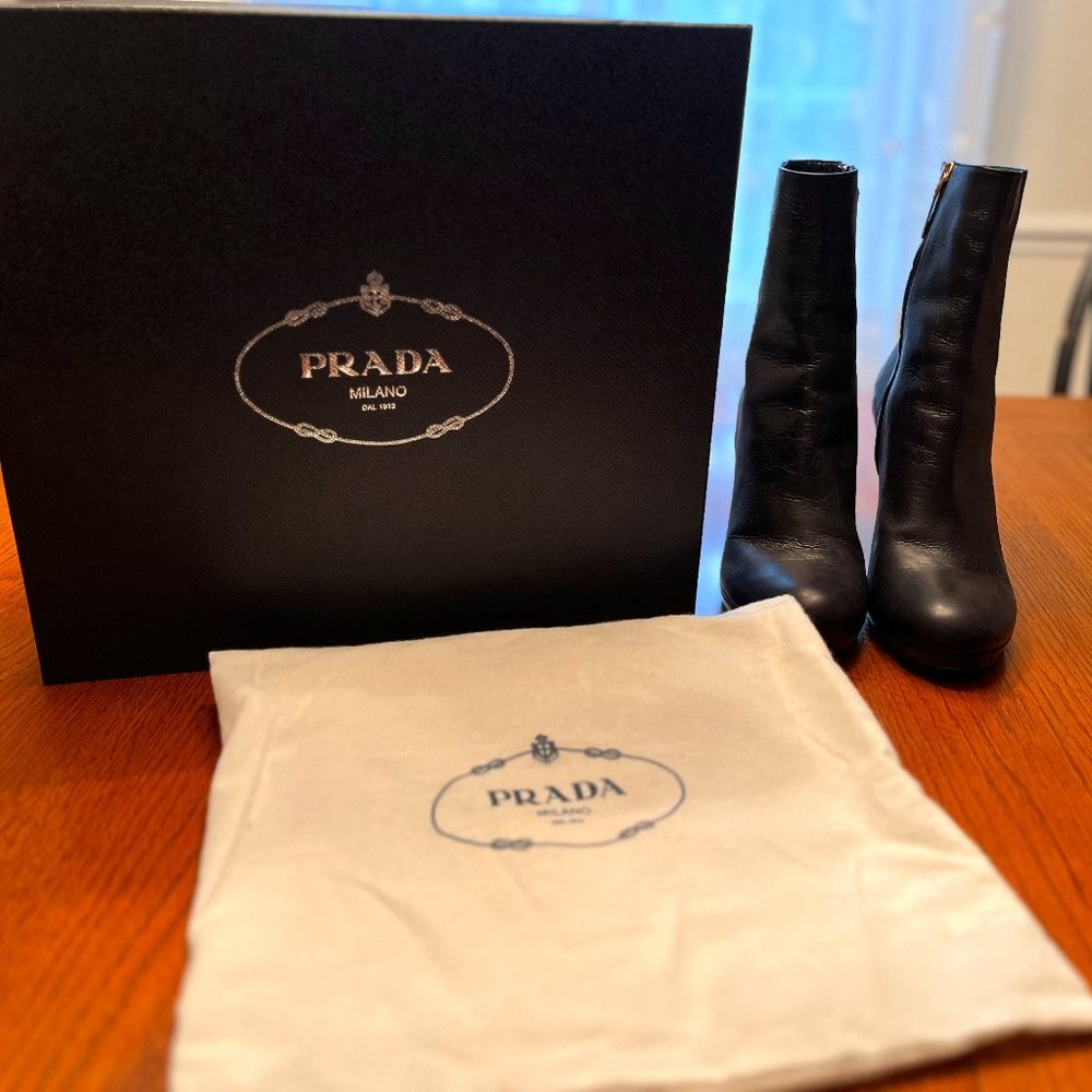 Prada Black Leather Boots - 40.5 (10 - 10.5 US)